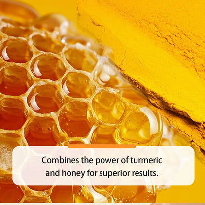 30ml glass bottle of Turmeric Honey Essential Oil with neutral white label