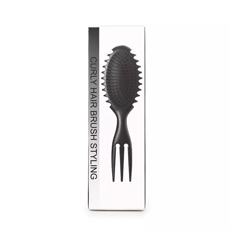3-in-1 curl defining hair brush set with boar bristle comb and detangling brush
