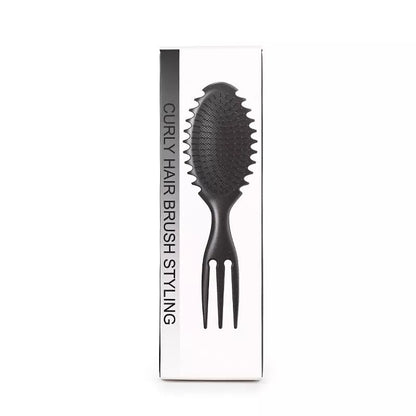3-in-1 curl defining hair brush set with boar bristle comb and detangling brush