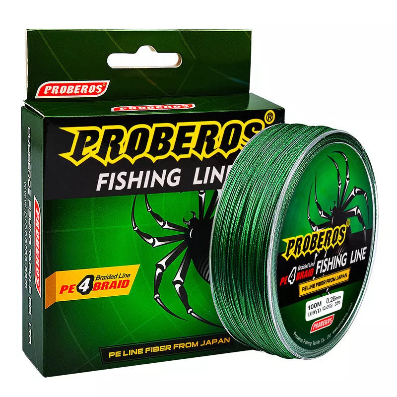 4 Braided 100m Vigorous Horsefish Fishing Line - High-Strength PE Braided Line for Anglers