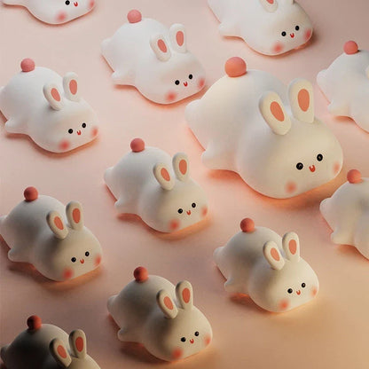 Adorable LED night light with touch sensor and cartoon rabbit design for kids' bedrooms