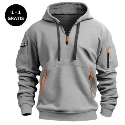 Comfy hooded pullover sweatshirt in various colors and sizes for men and women