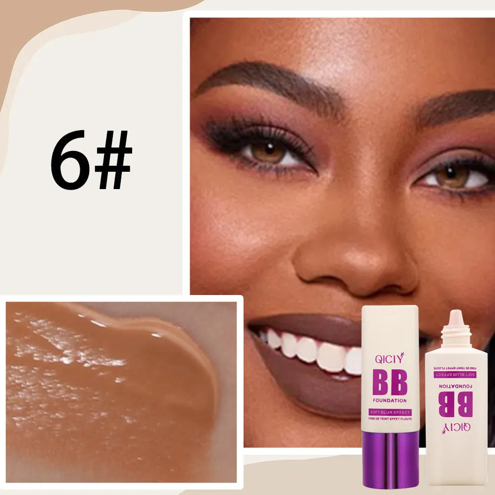 Feeding bottle style BB cream with brightening foundation and concealer effect in 10 colour shades