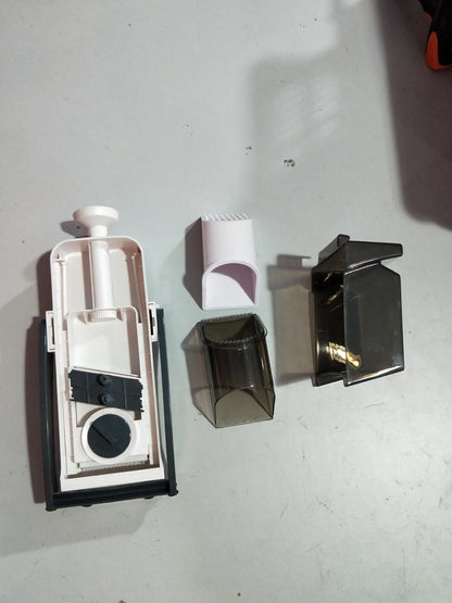 Multifunctional vegetable cutter with safety design and 30+ slicing options