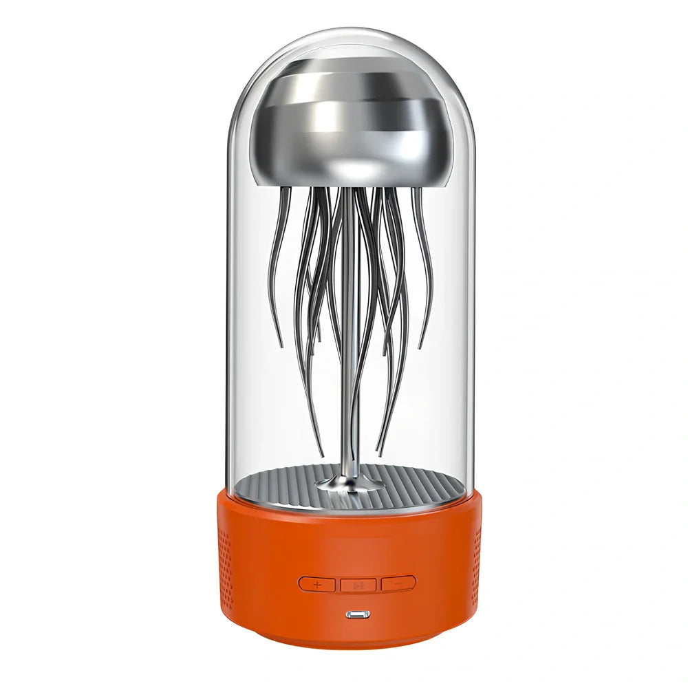 Jellyfish-shaped Bluetooth speaker with colourful LED lights and 28cm height