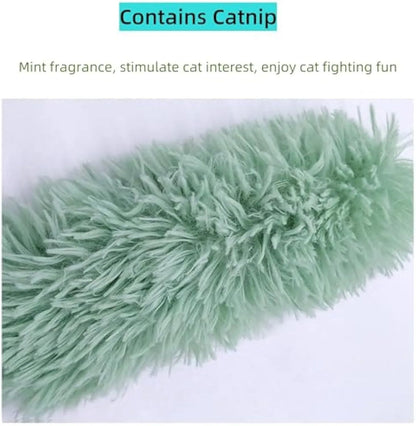 Interactive cat toys with crinkle sound and natural catnip in various colours including pink purple and light green