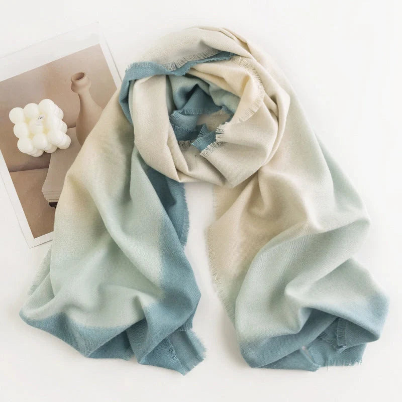Stylish herringbone pattern artificial cashmere scarf for women in various colors