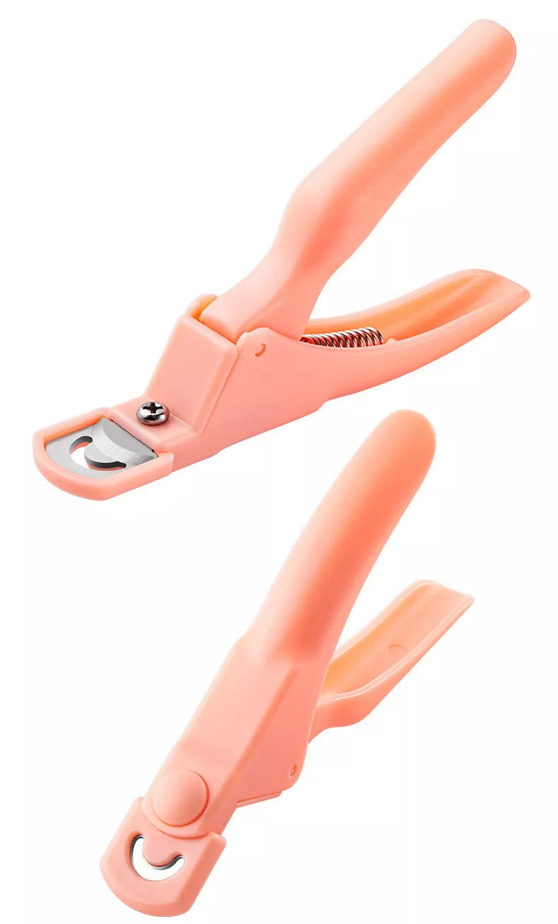 U-shaped DIY French nail clipper with stainless steel blades for precise trimming
