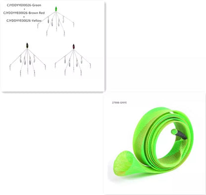 Bassdash Umbrella Fishing Lure with 5 swivels and metal sequins for enhanced fish attraction