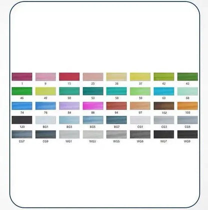 Double-headed alcohol-based oily colour animation paint pens with round and inclined tips for professional art students