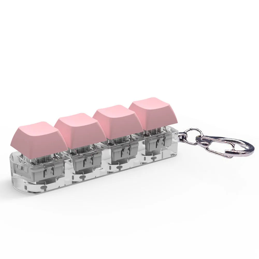 Four-key mechanical keyboard switch tester with transparent bottom shell and ABS plastic construction