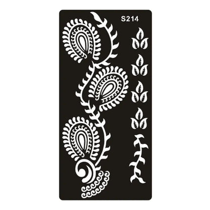 Geometric hollow design temporary tattoo sticker in Southeast Asian style on water transfer paper