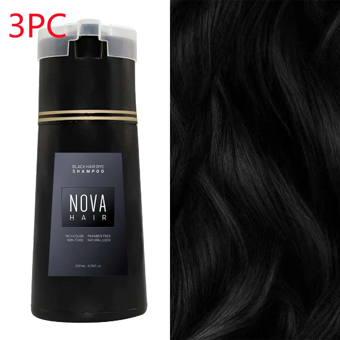 Natural 3-in-1 Hair Dye Shampoo for fast, lasting color and hair care