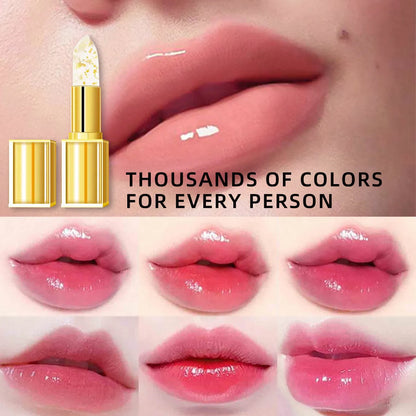 Temperature-sensing anti-smudge moisturising lipstick with colour-changing formula YB1001