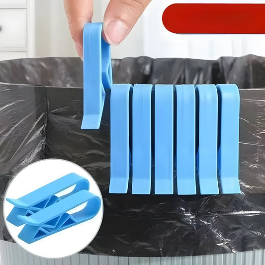 PP plastic non-slip garbage bag fixing clip for securing bin liners.