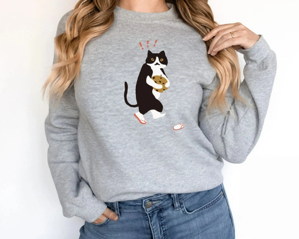 Stylish women's printed long sleeve hoodie in various colors