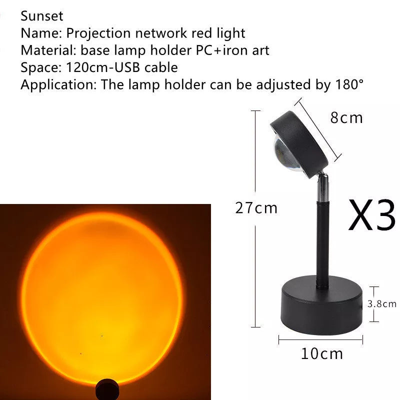 WiFi LED Sunset Projector Light with 16 color options and smart control