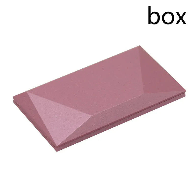 Red 3D heart-shaped plastic ring box with rose decoration on a rotating stand