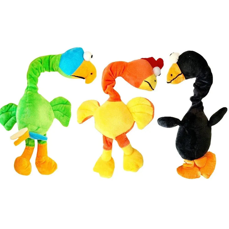 Dog toys screaming chicken sound toy puppy bite resistant chew toy with interactive squeaky sound, durable rubber material dog accessory available in black, green or orange colours for play and training.