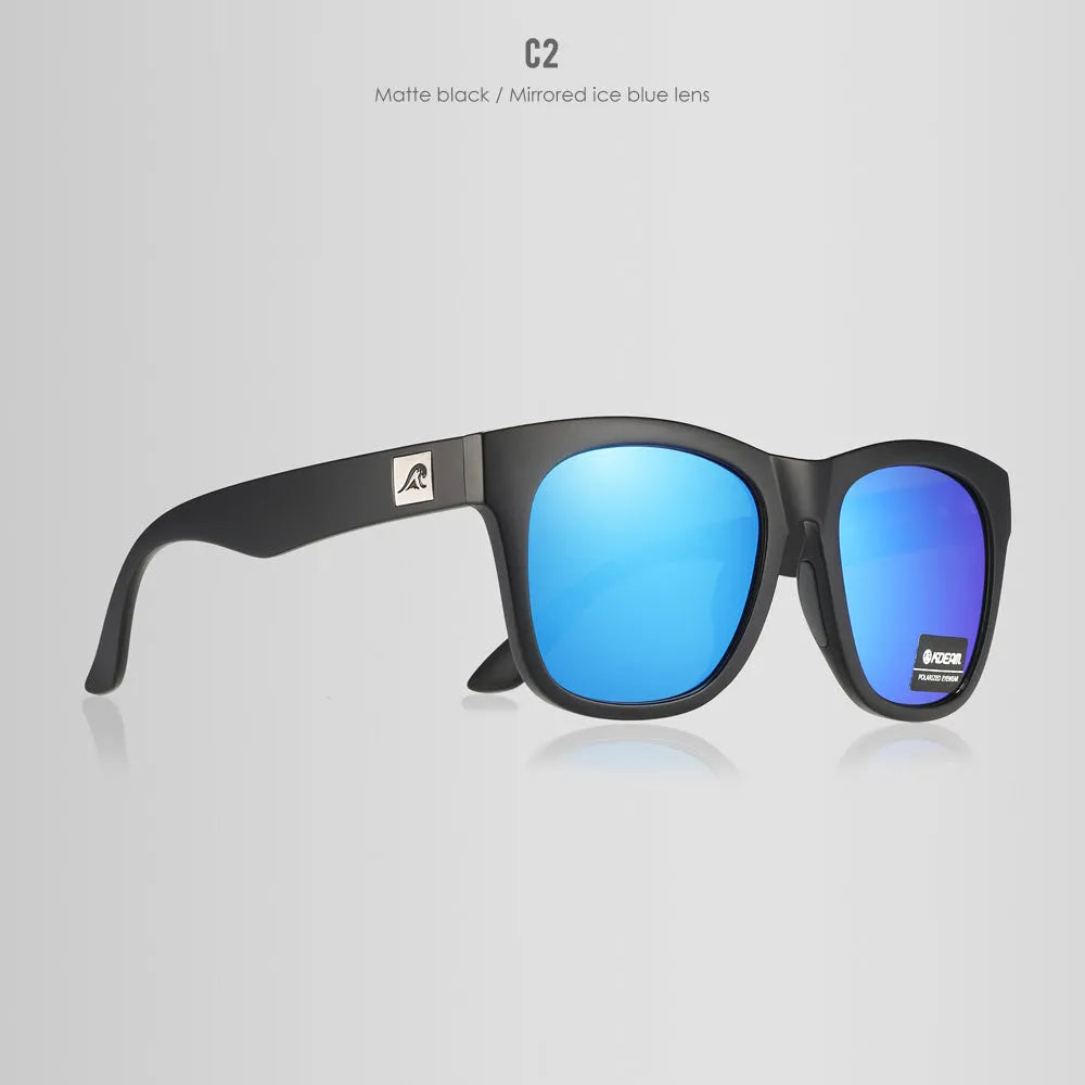 Thickened polarised sunglasses with TAC lenses and PC frame in one of five available colours.