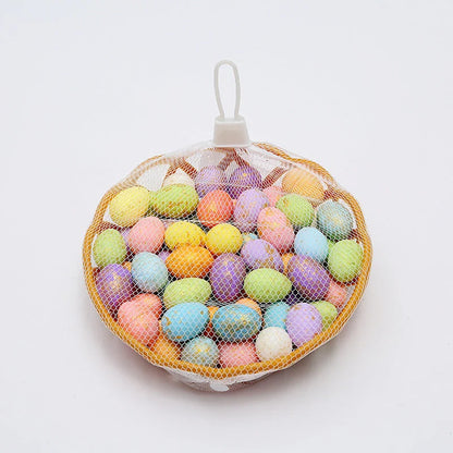 Colorful, hand-painted DIY Easter egg ornaments made of durable plastic for festive holiday decor