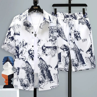 Men's polyester short sleeve top and shorts set in various colours, sizes S to 6XL