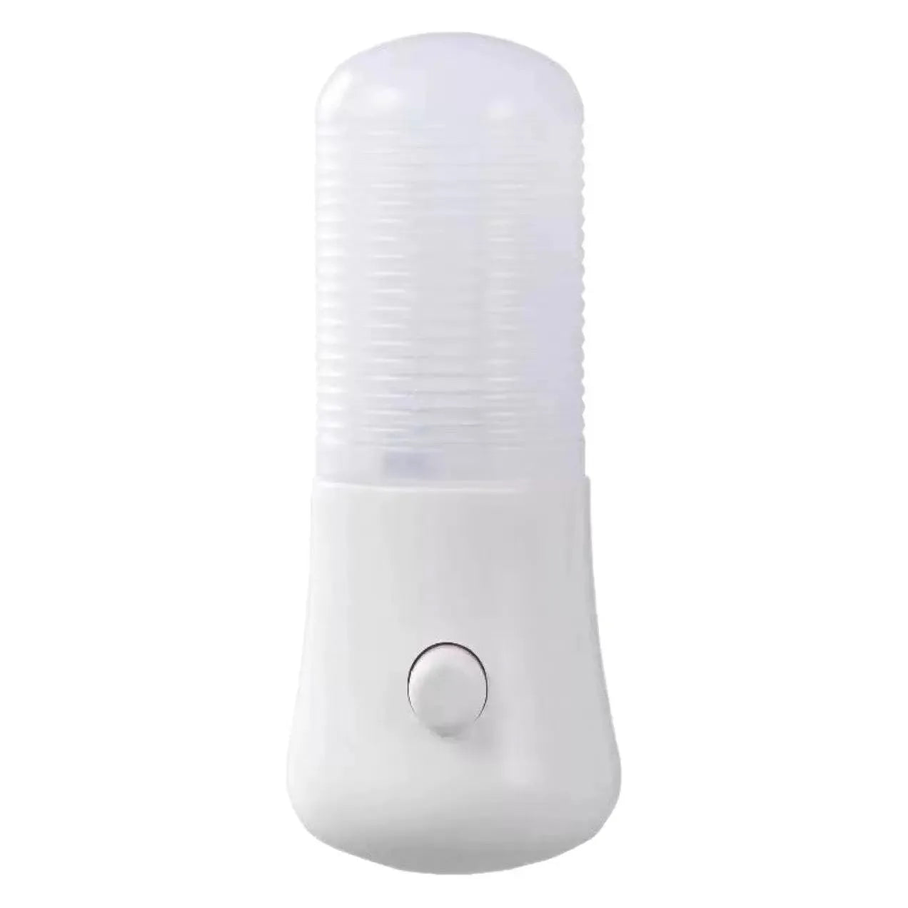 Minimalist plug-in bedside night light with dual colour options and compact square design