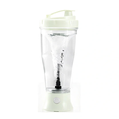 Mini automatic protein powder electric mixing cup in black, green, white, or orange colours
