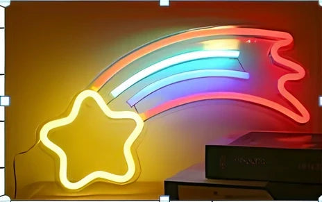 LED pendant light with 45cm acrylic backboard showing uppercase and lowercase lettering options