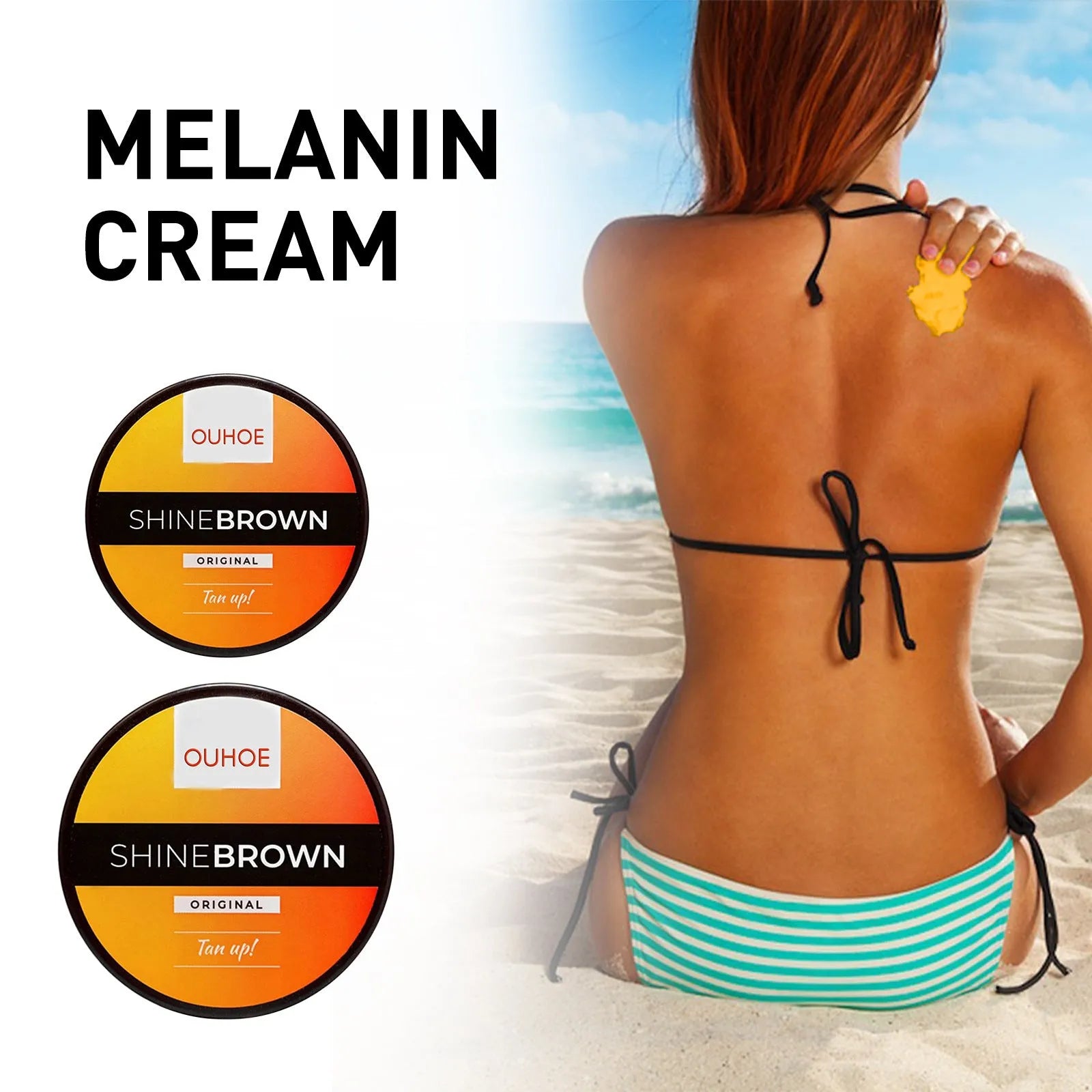 Tanning cream and aloe vera gel set for natural bronzing with after sun repair