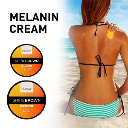 Tanning cream and aloe vera gel set for natural bronzing with after sun repair