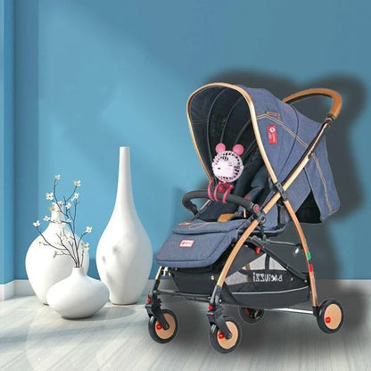 Cute animal-themed mini desk fan with 3 wind speeds, USB rechargeability, and LED lights for strollers, beds, and outdoor use