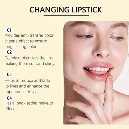 Gold foil nourishing lipstick in 2.6cm square case with 3.5g net content
