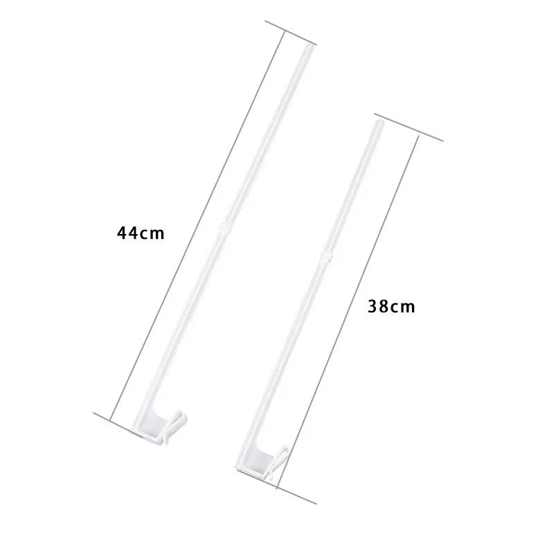 White PP plastic car window flag bracket measuring 8cm by 4cm with clip mechanism