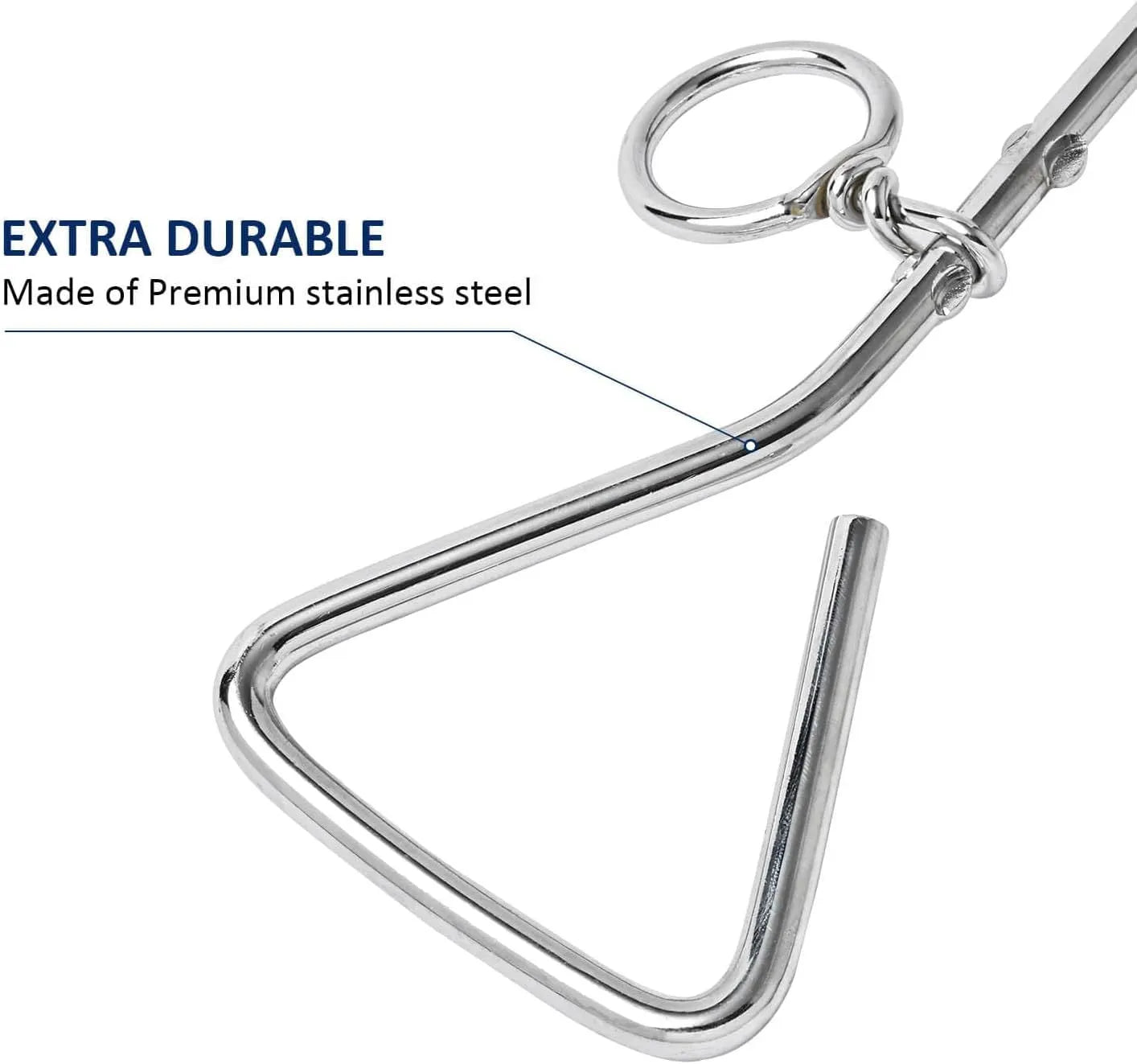 Silver spiral screw dog tie out stake for secure outdoor tethering on grass