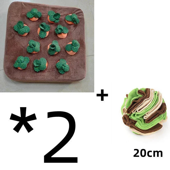 Plush carrot-shaped dog toy in various sizes, made of soft and durable cotton fabric for interactive play and chewing.