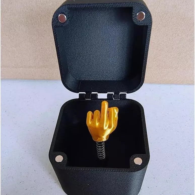 Middle Finger in a Box Christmas prank gift, 5x5x5cm, American style