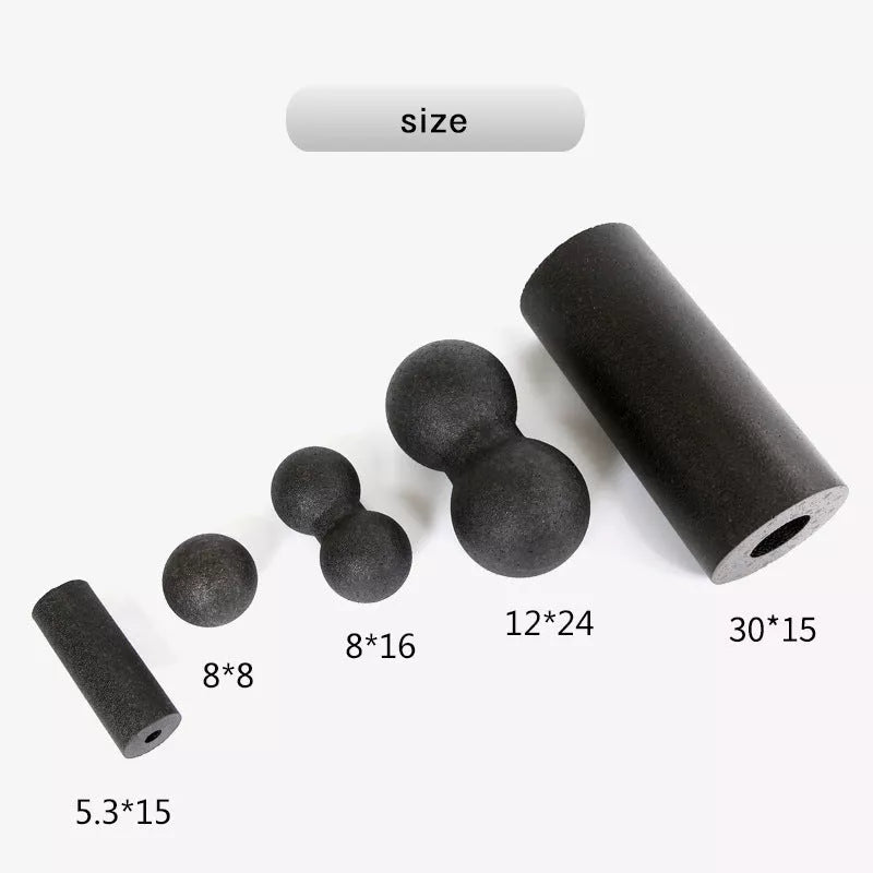 5-piece EPP hollow yoga foam roller set for fitness and massage