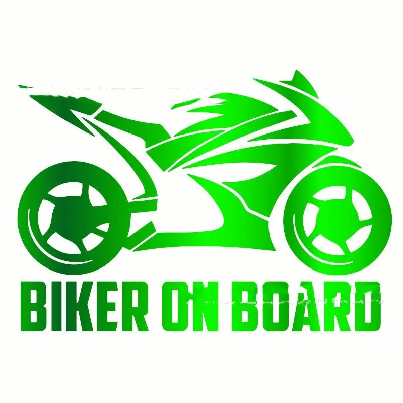 Motorcycle reflective stickers in PET material showing size options and colour variations
