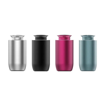 Portable metal car aroma diffuser in column design with touch button and rechargeable battery