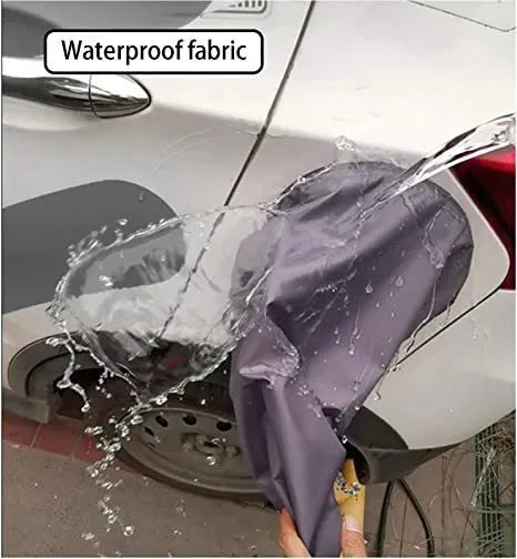 New energy vehicle charging port waterproof cover with drawstring in grey colour