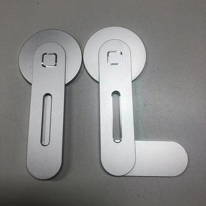 Aluminium alloy magnetic desktop stand for laptop and Apple iPhone 12 in silver colour