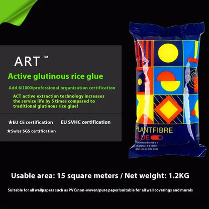 Three rolls of Glutinous Rice Glue E, a formaldehyde-free wallpaper adhesive with clean smell for environmental protection