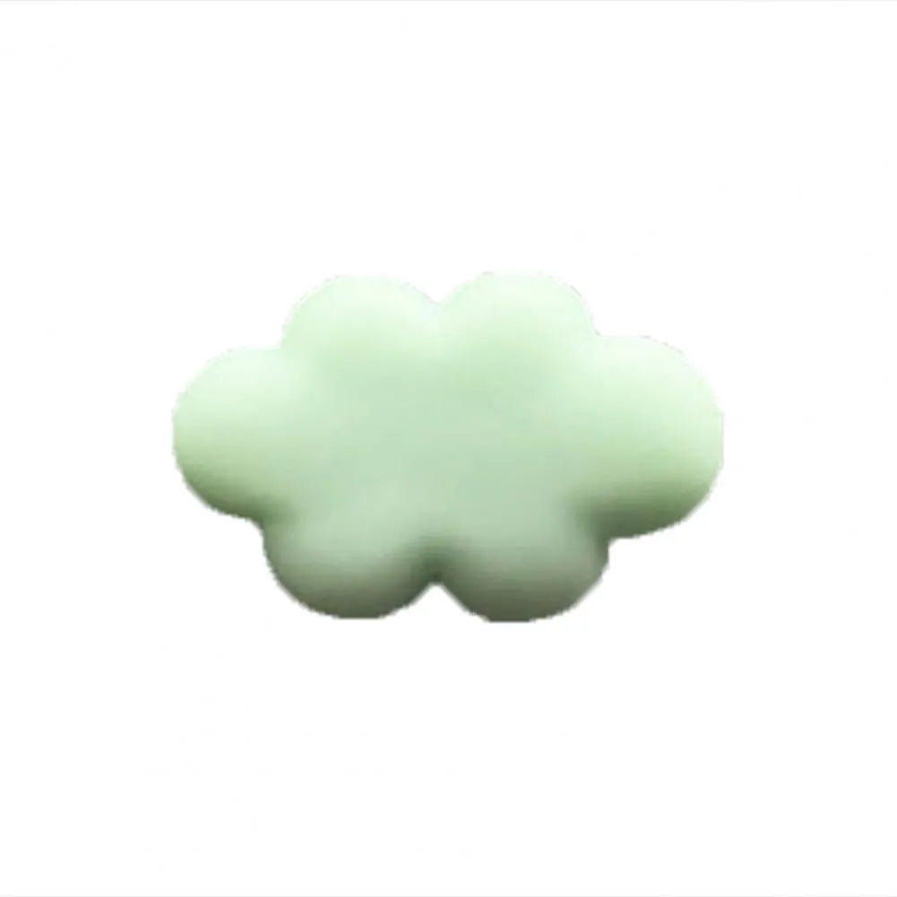 Resin car fragrance clip in light green colour showing 17mm x 27mm dimensions on car air vent
