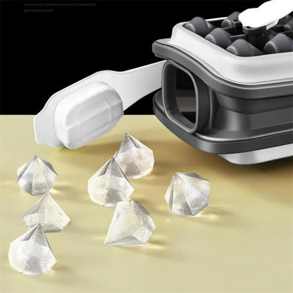 Light grey silicone ice ball mould and water bottle with modern minimalist design