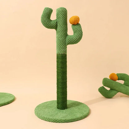 Masson cactus design cat scratching pole and a flat coconut tree sisal scratch board for cats.