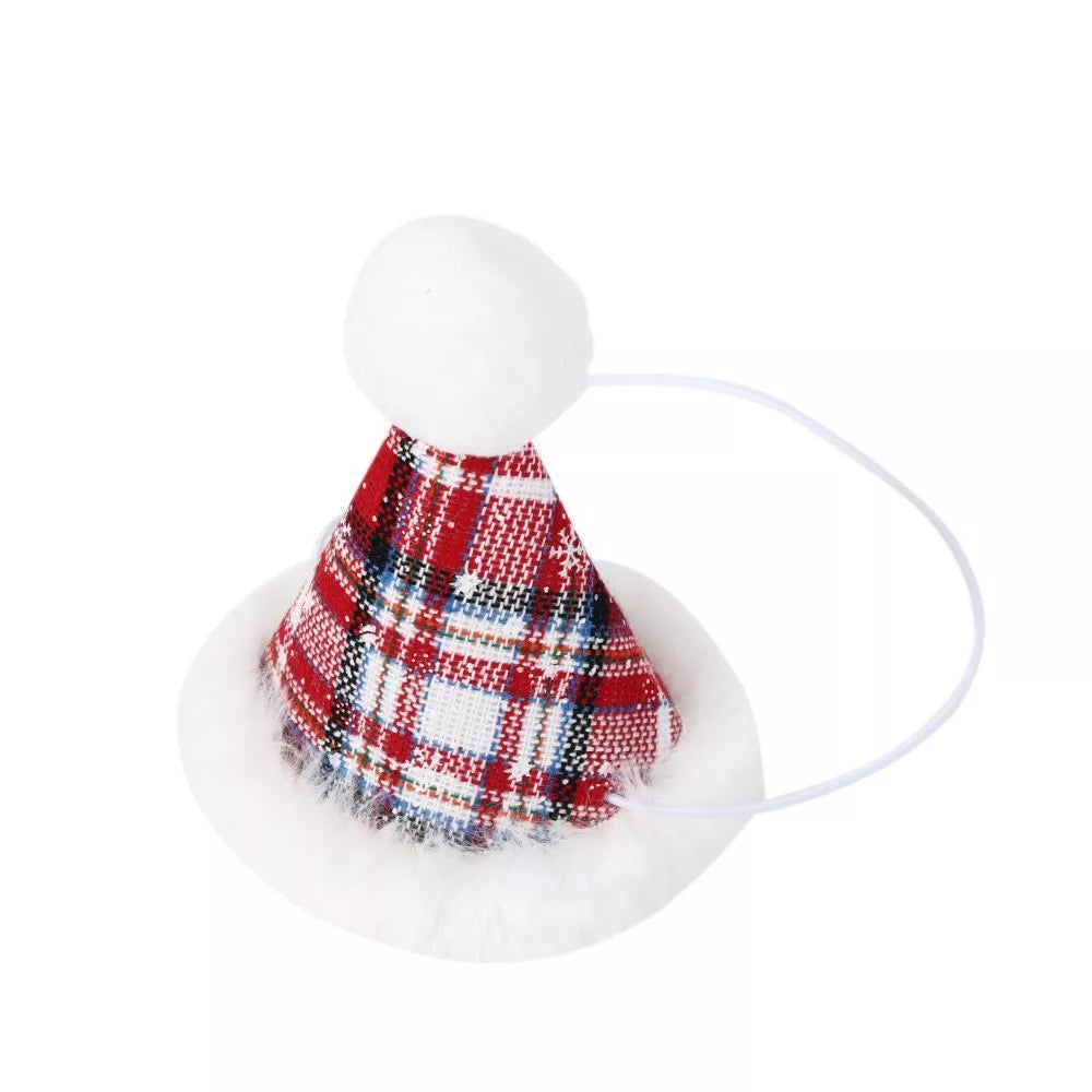 Christmas triangle pet towel with Santa deer print for dogs, 60X45cm