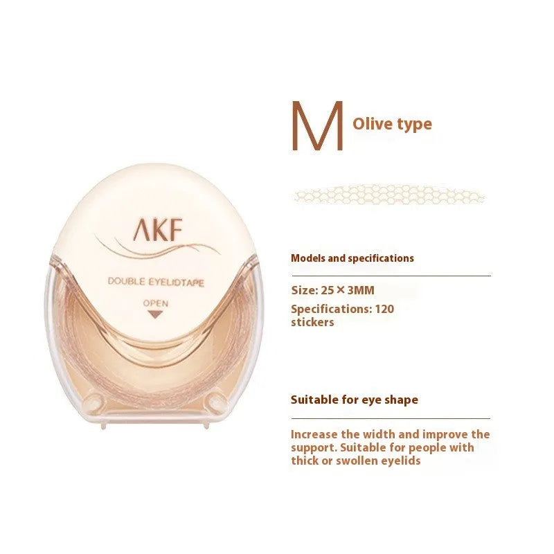 Double eyelid stickers roll with transparent lace adhesive patches for creating natural eyelid creases
