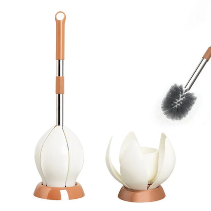 Premium silicone toilet brush with sturdy holder for easy, effective bathroom cleaning