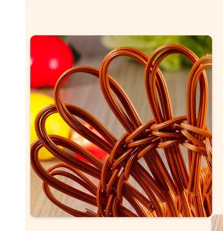 Deer-shaped handwoven rattan fruit basket for home decor and kitchen organization